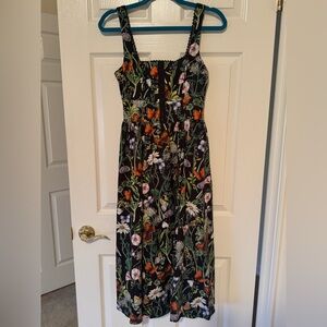 NWT Avec Les Filles Floral Botanical Butterfly Print Corset Size 4